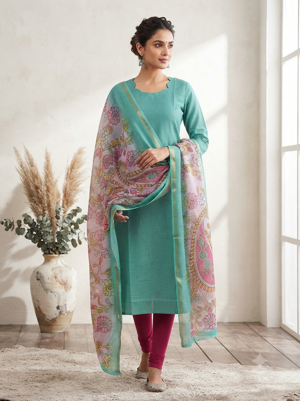 PREMIUM KOTA DORIA KURTI WITH DUPATTA SET 0636