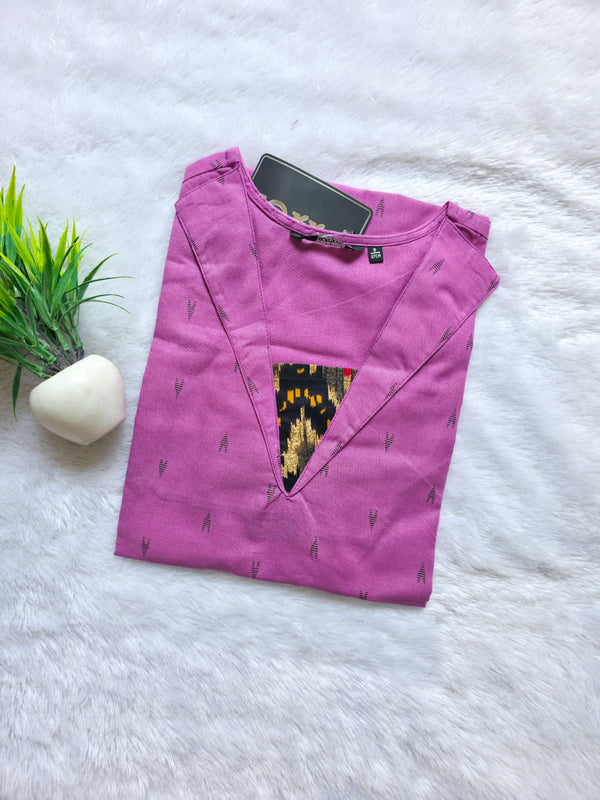 V-NECK COLLAR COTTON KURTIS 0546 (SUMMER SPECIAL)