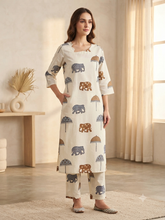 TRENDING ELEPHANT DESIGN ZIGZAG CO-ORD SETS (M) 0635