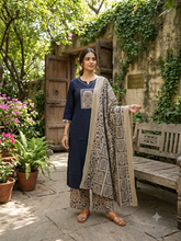 PREMIUM COTTON SALWAR SETS NAVY 0596