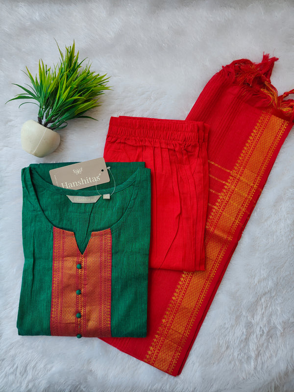 TRADITIONAL MANGALGIRI COTTON SALWAR SETS 0483