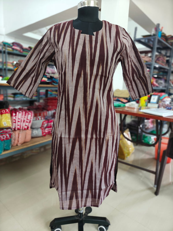 HANDLOOM IKKAT COTTON KURTIS 0469