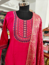 PREMIUM VATICAN SILK PINK SALWAR SET WITH BANARASI DUPPATTA0495