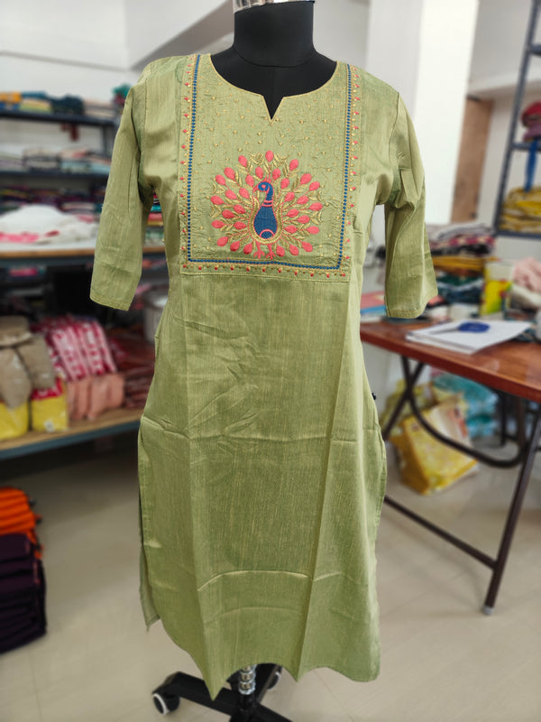 EMBRODIERY OFFICE /COLLEGE WEAR KURTIS 0456