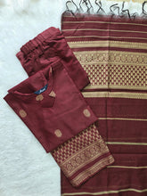 MAROON PREMIUM SEMI SILK SALWAR SETS 0647