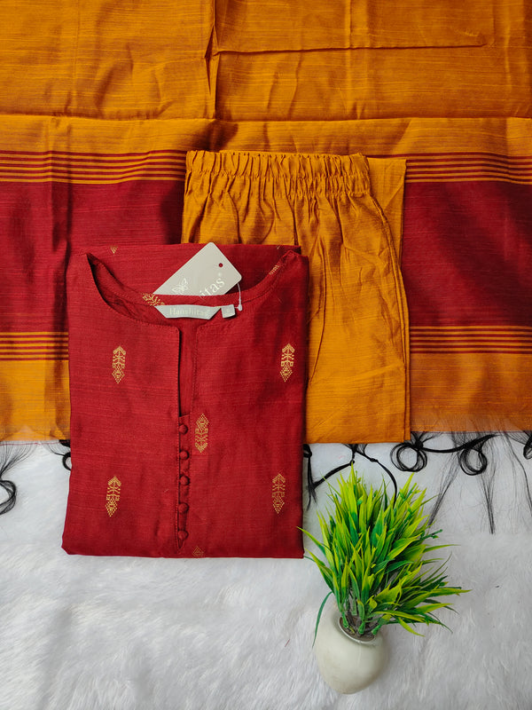 PREMIUM DUPION RAW SILK SALWAR SETS 2222