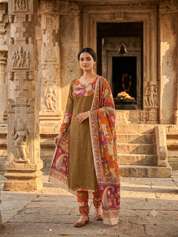 PREMIUM KALAMKARI COTTON SALWAR SETS / 0564