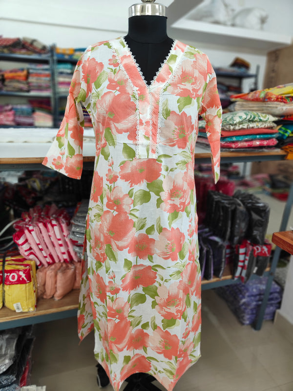 EMBRODIERY OFFICE /COLLEGE WEAR KURTIS 0456