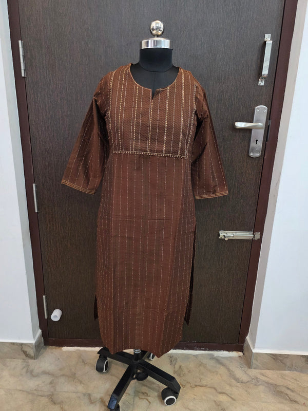 THREAD EMBROIDERY SILK COTTON KURTIS 0530