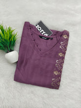 PREMIUM VATICAN SILK  ONE SIDE EMBRODIERY KURTIS 0490