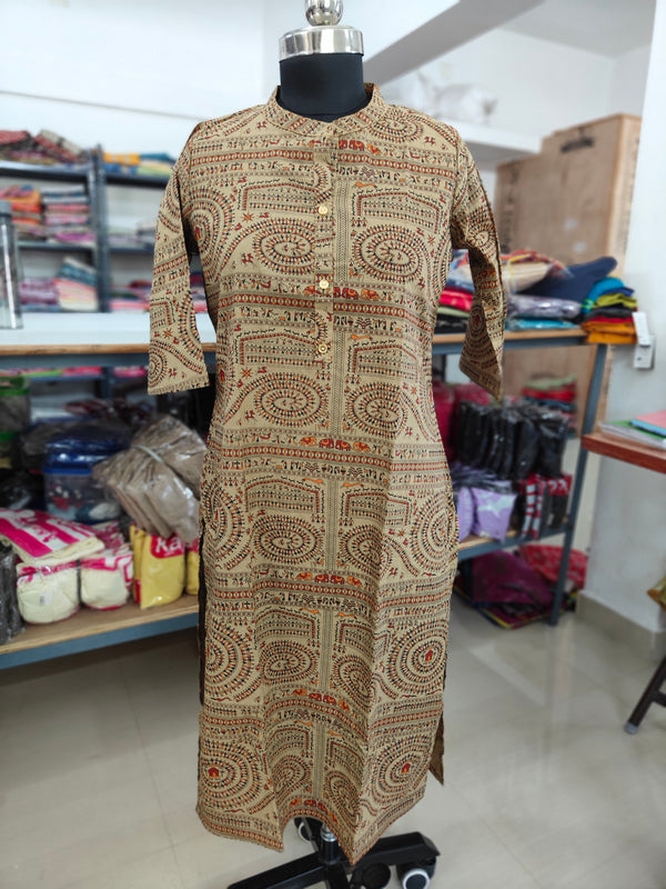 WARLI PRINTED PREMIUM FLEX COTTON KURTIS 0481