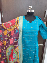 PREMIUM RAW SILK KURTI WITH KALAMKARI DUPPATTA 0509