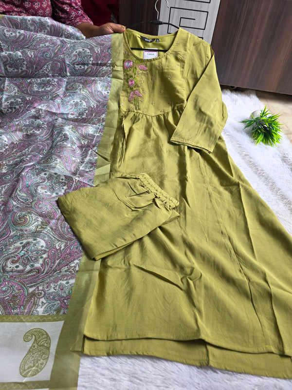 MUL CHANDERI & KALAMKARI INSPIRED SALWAR SETS 0565