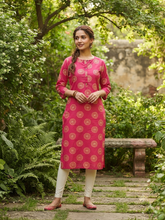 PREMIUM COTTON KURTIS RANI PINK 0642