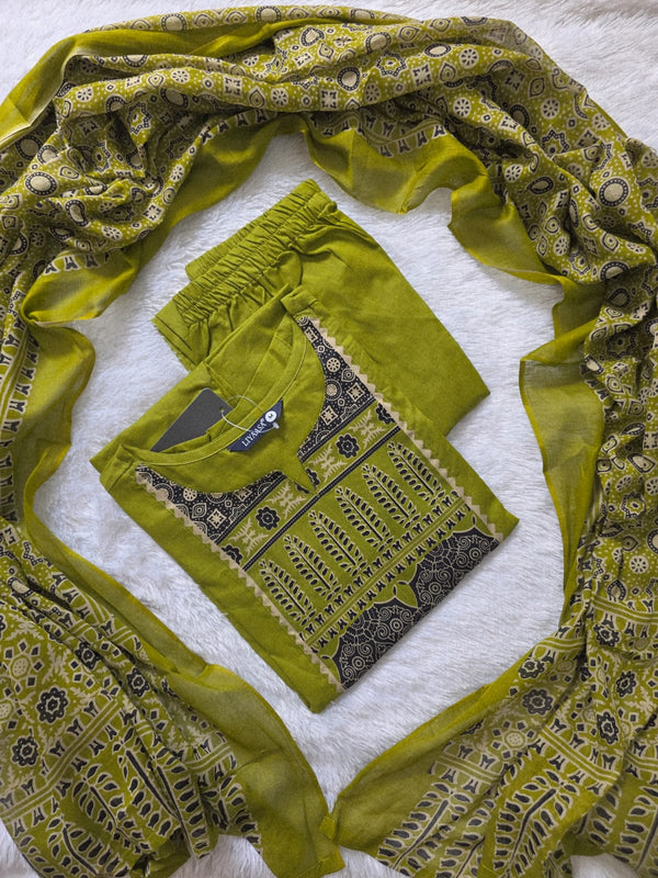 GREEN PREMIUM COTTON SALWAR SETS 0567