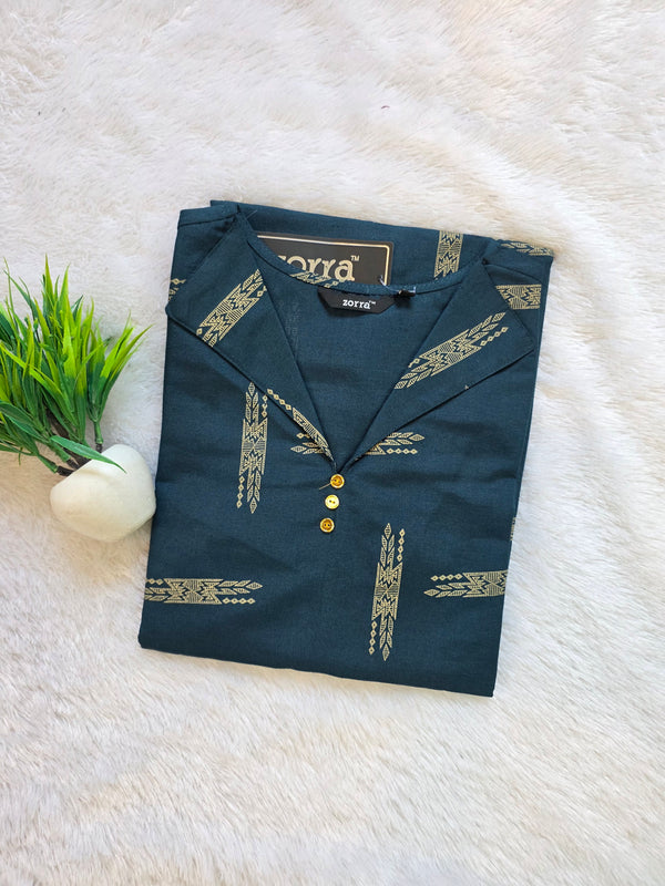 BLUE BUDGET FRIENDLY OFFICE /COLLEGE WEAR KURTIS 0461