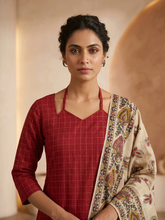 RAW SILK WITH MADHUBANI INSPIRED SALWAR 0652