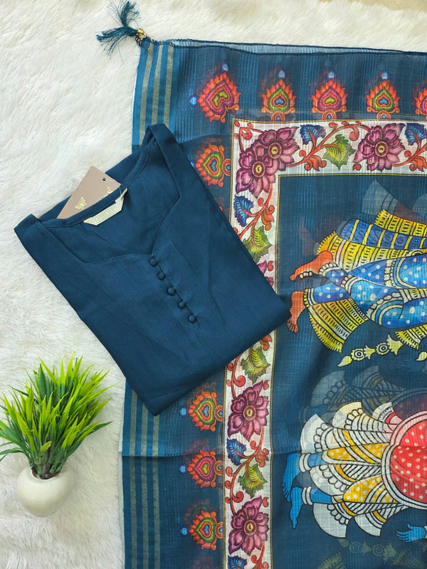 VATICAN SILK KURTI+DUPPATTA 0663