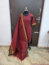 PREMIUM HANDLOOM KANCHI COTTON KURTI WITH DUPATTA 0619