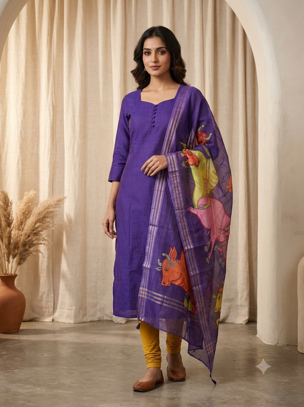 VATICAN SILK KURTI+DUPPATTA 0663