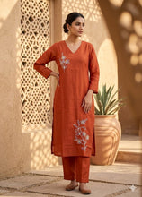 LEAF THREAD EMBROIDERED VATICAN SILK CO-ORD SETS 0562