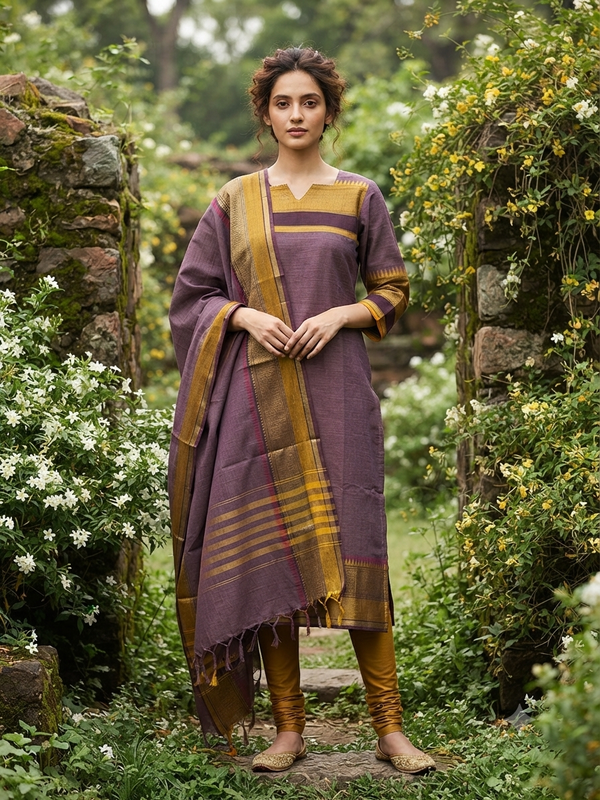 PREMIUM KANCHI COTTON KURTI + DUPATTA 0479