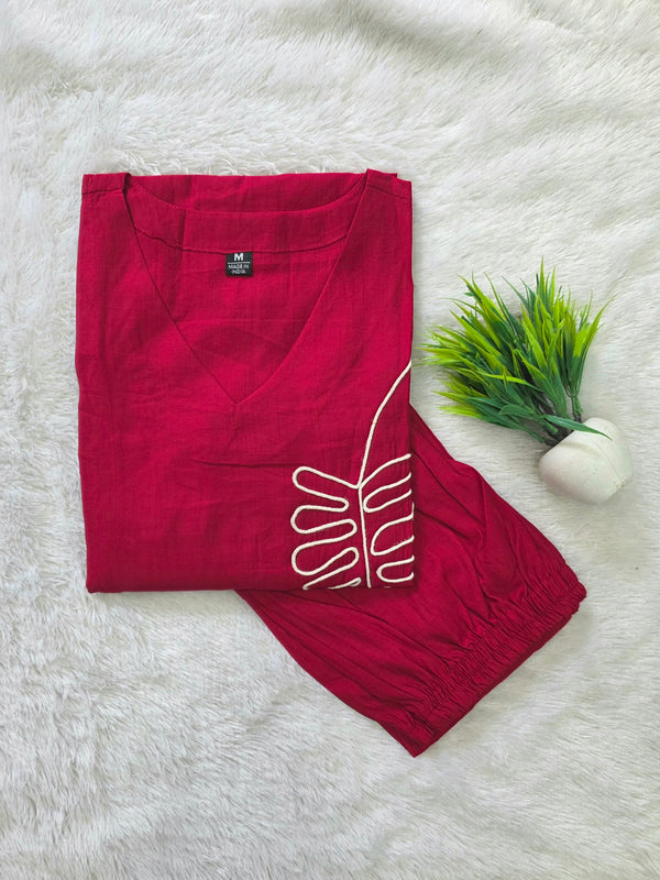LEAF THREAD EMBROIDERED CO-ORD SETS 0595