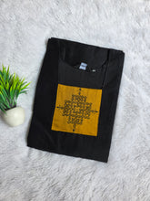 BLACK WITH YELLOW TRENDING KOLAM RAW SILK KURTS 0534
