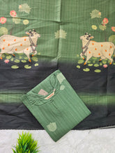 PREMIUM TUSSAR SILK KURTI +DUPPATTA 0658