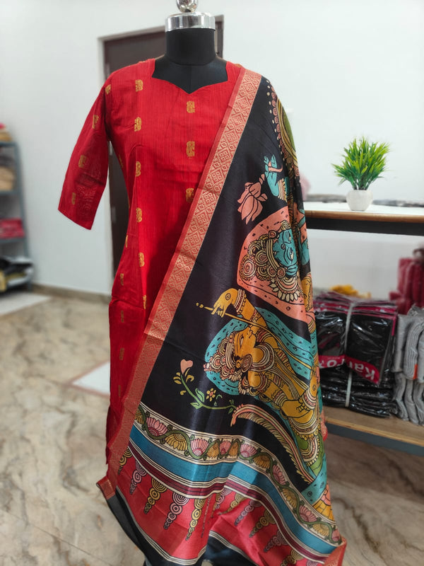 Digital Printed Sri Kalahasti inspired kalamkari Dupatta