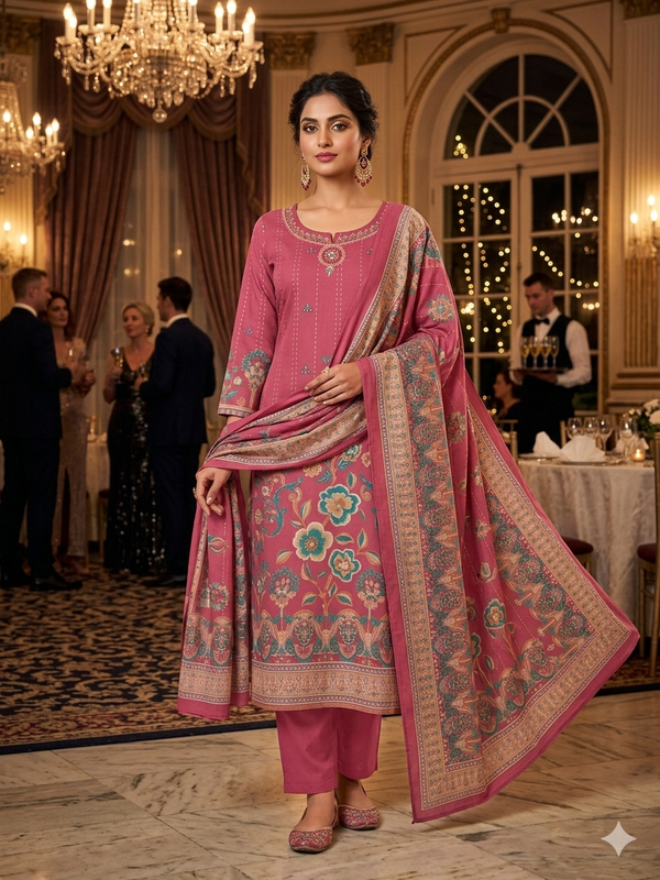 PINK HANDWORK PREMIUM JAIPUR COTTON SALWAR SETS 0537