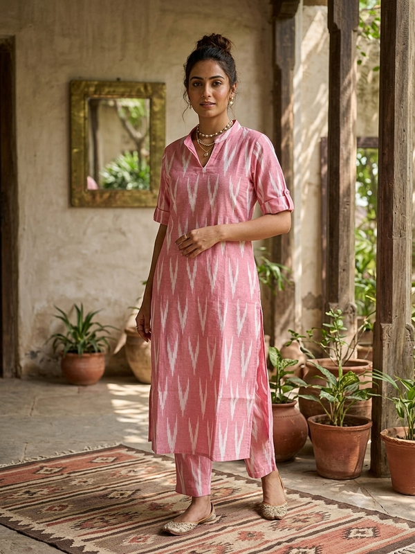 POCHAMPALLY IKKAT COTTON CO-ORD SETS 0590