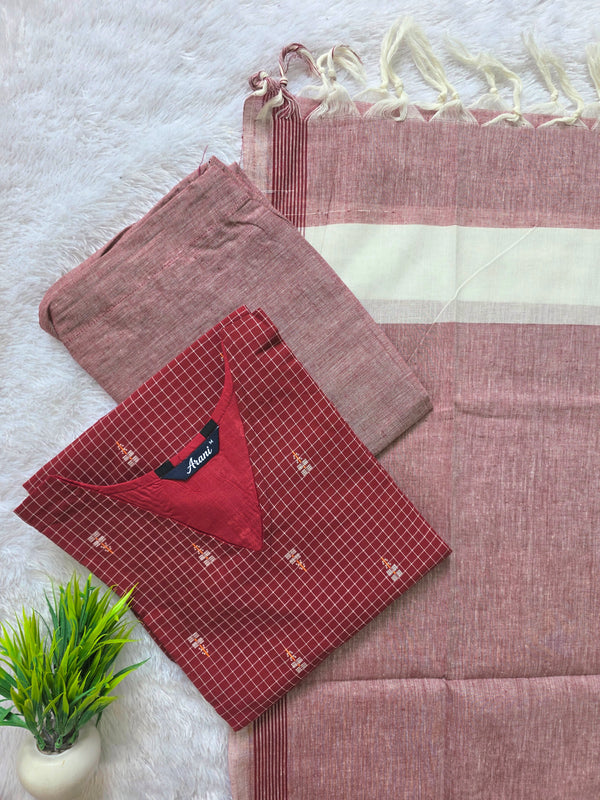 SOUTH COTTON CHECKED SALWAR SETS 0660