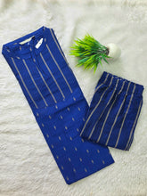 ROYAL BLUE RAW SILK CO-ORD SETS 0614