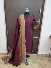 PREMIUM HANDLOOM KANCHI COTTON KURTI WITH DUPATTA 0619