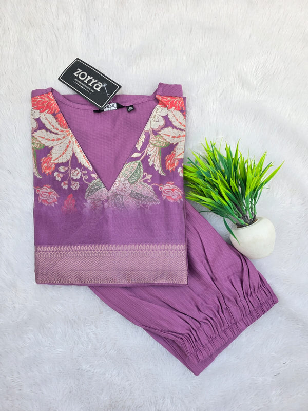 BERLIN SILK WITH ORGANZA PATCH WORK CO-ORD SETS 0532