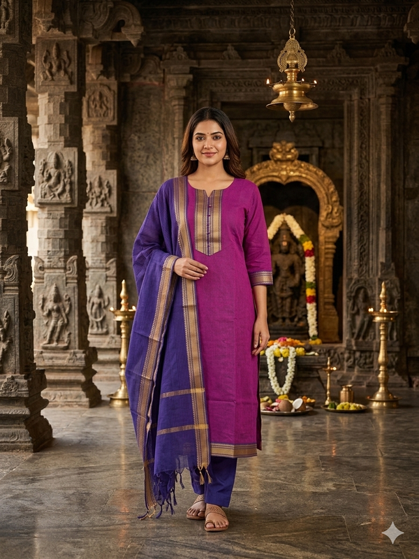 HANDLOOM MANGALGIRI COTTON SALWAR SETS 0483