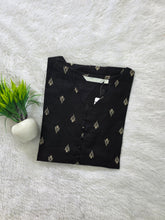 BLACK PREMIUM FLEX COTTON KURTIS 0591