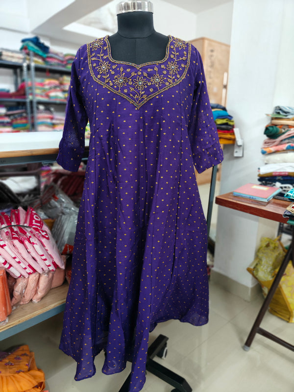 GRAND PARTY WEAR PANEL CUT ANARKALI KURTI 0501