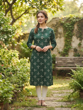 PREMIUM COTTON KURTIS GREEN 0642