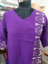 PREMIUM VATICAN SILK  ONE SIDE EMBRODIERY KURTIS 0490