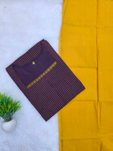 HANDLOOM CHECKS KURTI WITH CONTRAST DUPATTA 0631