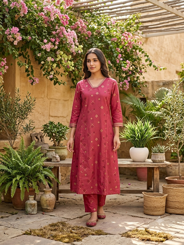 PREMIUM SOFT SILK A-LINE CO-ORD SETS 0502
