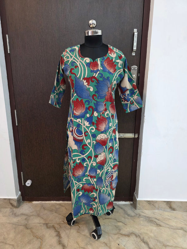HAND CRAFTED PREMIUM KALAMKARI KURTIS 0482