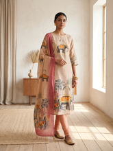 PREMIUM TUSSAR SILK KURTI +DUPPATTA 0658