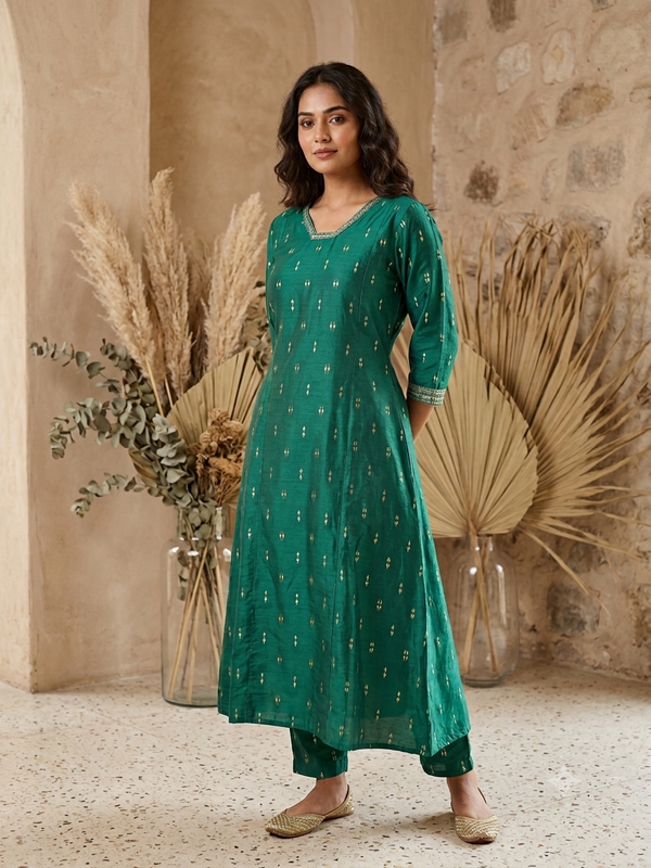 PREMIUM SOFT SILK A-LINE SILK CO-ORD SETS 0502