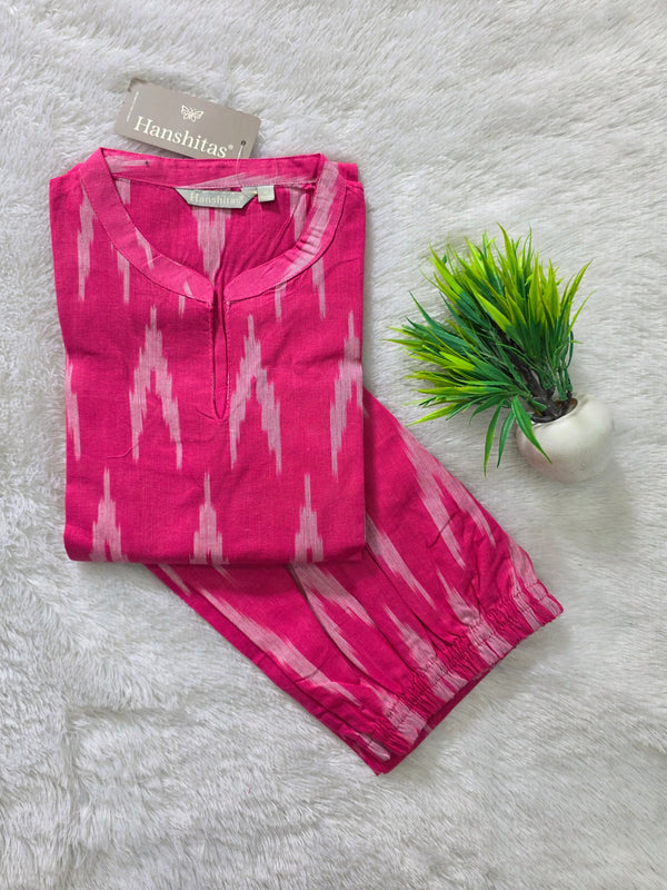 POCHAMPALLY IKKAT COTTON CO-ORD SETS 0590