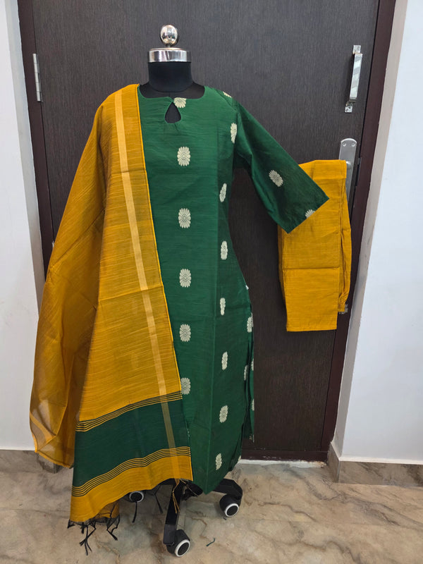 PREMIUM HANDLOOM RAW SILK SALWAR SETS 2222