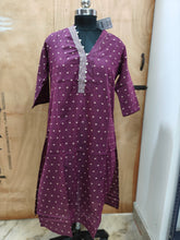 SELF WEAVING COTTON KURTIS WINE 0456