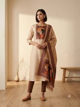 PREMIUM TUSSAR SILK KURTI +DUPPATTA 0658
